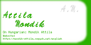 attila mondik business card